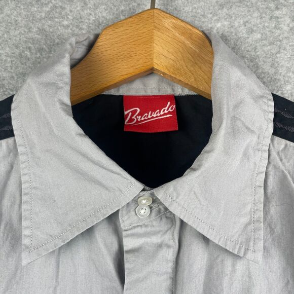 Vintage Metallica Shirt Mens Medium Large Gray Black Button Up Long Sleeve Rare - Picture 12 of 13